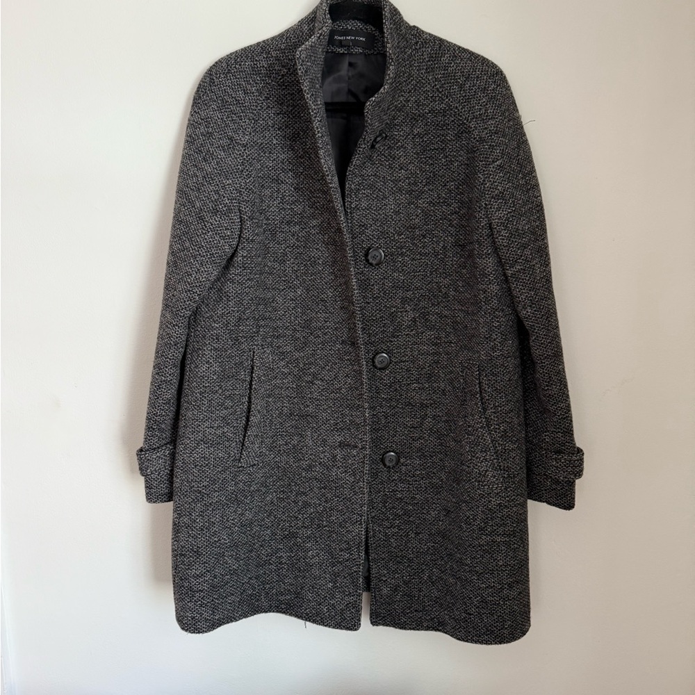 Gray Wool Blend Coat